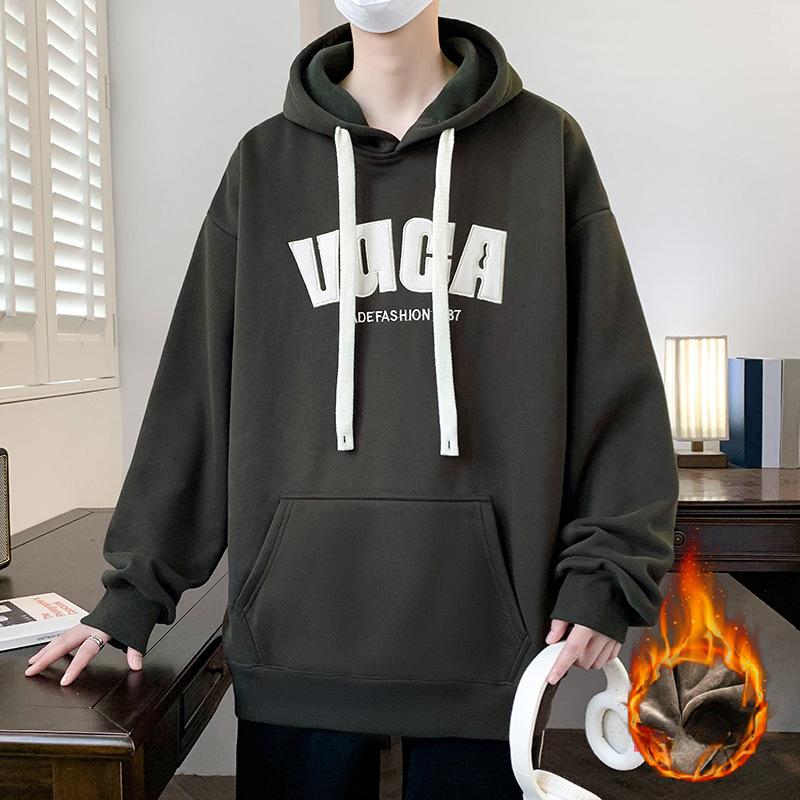 Spring New Hooded Sweatshirt for Men and Women Middle School Students Trendy Long-sleeved Base Top Teenager Fashion Jacket