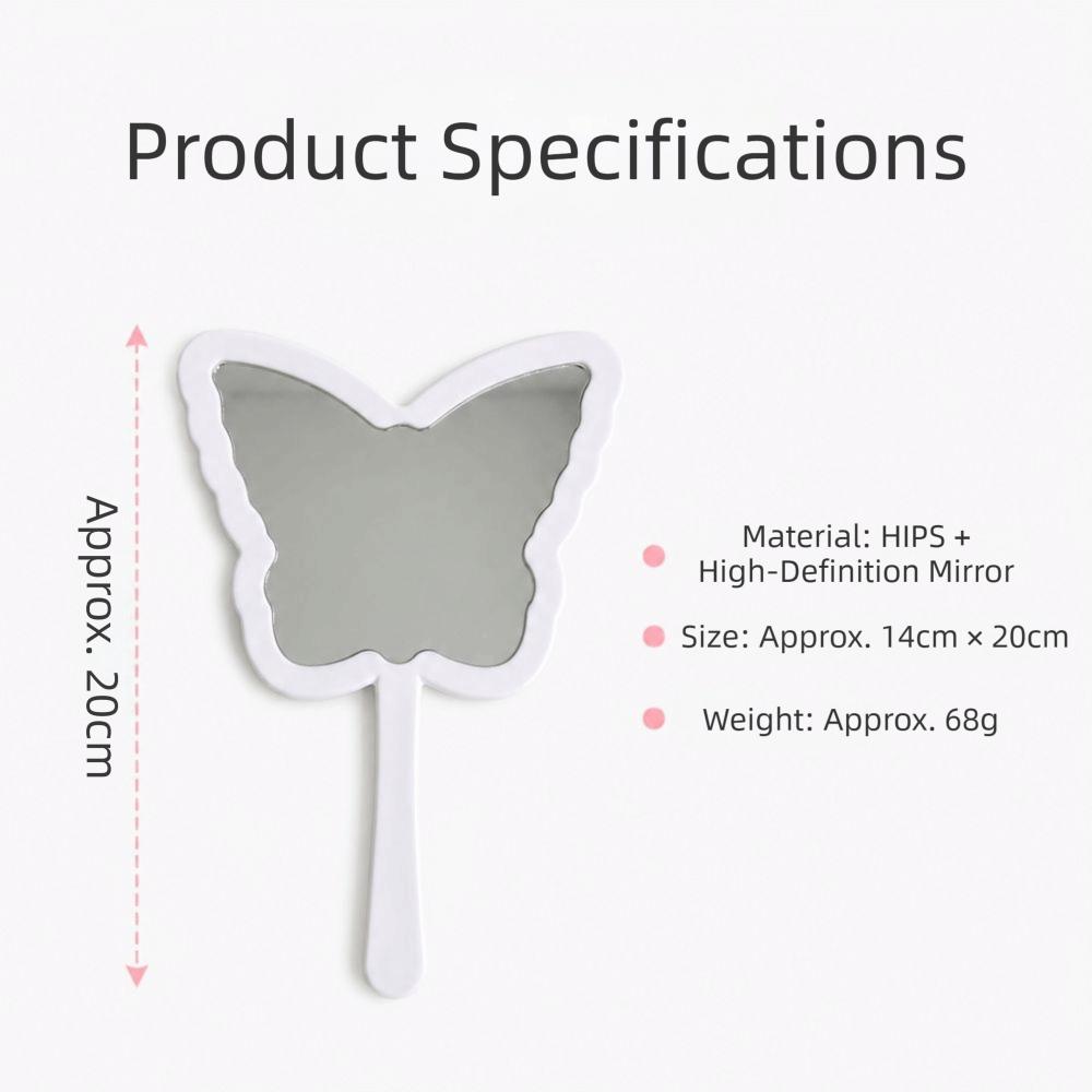 Schmetterlingsform Kosmetikspiegel HD Spiegel Taschenspiegel Tragbar Portbale Schminkspiegel Schreibtischgebrauch