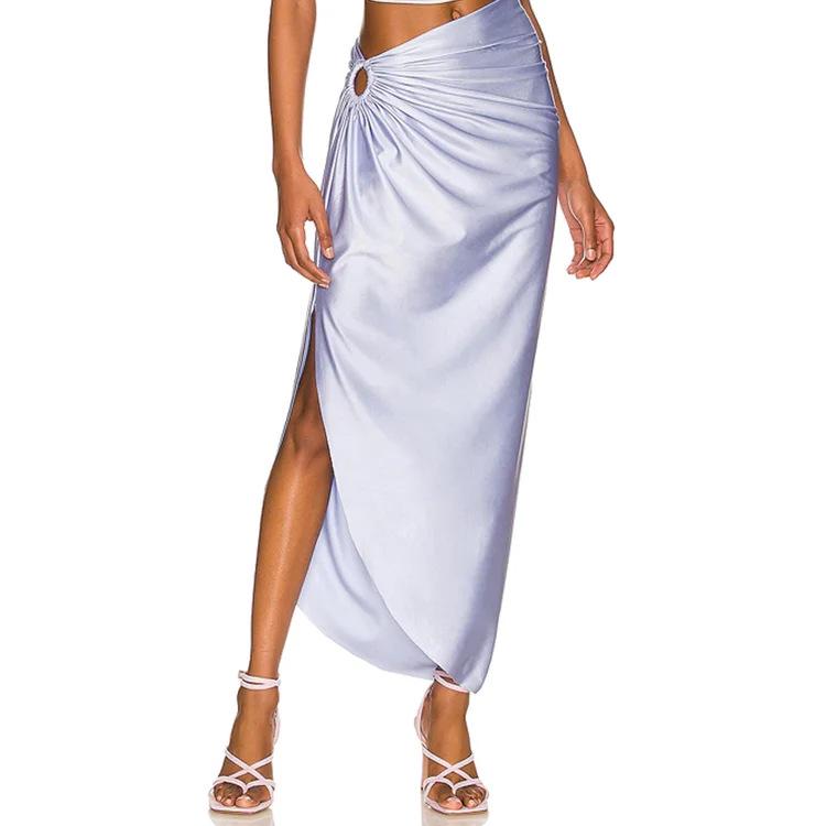 2024 European & American Glitter High-End Swimsuit with Hollow-Out Design & Skirt Set for Beach Vacations