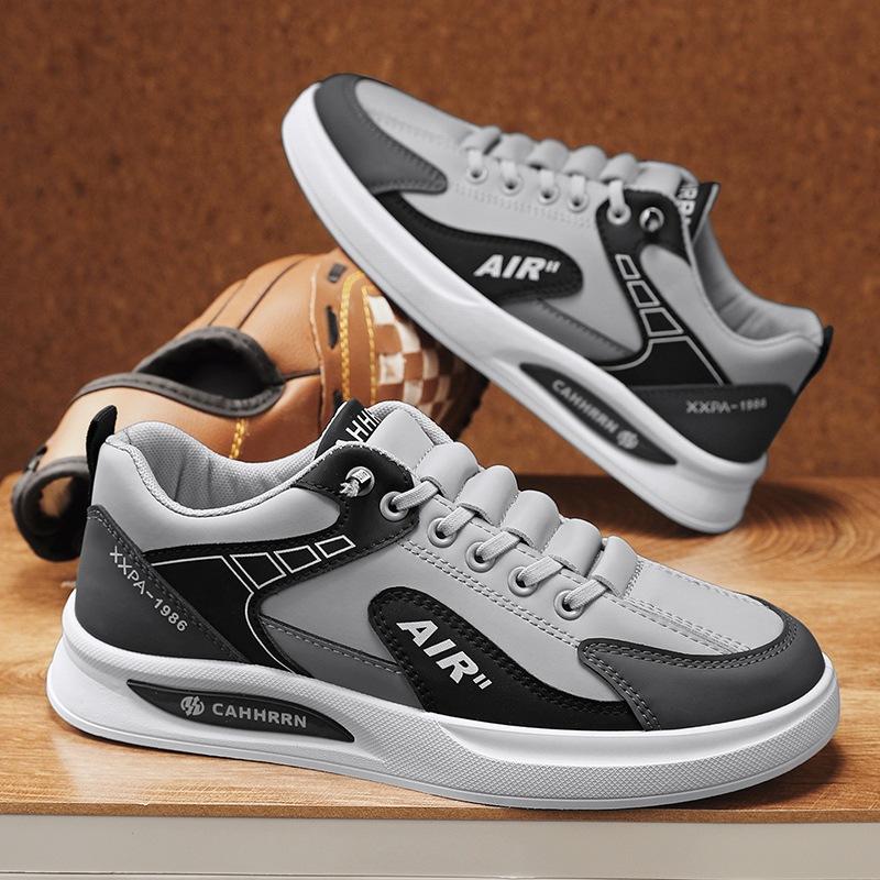 

Модні кеди студентські на плоскій підошві з низьким верхом чоловічі туфлі 2025 весна нові шкіряні спортивні повсякденні трендові чоловічі 44