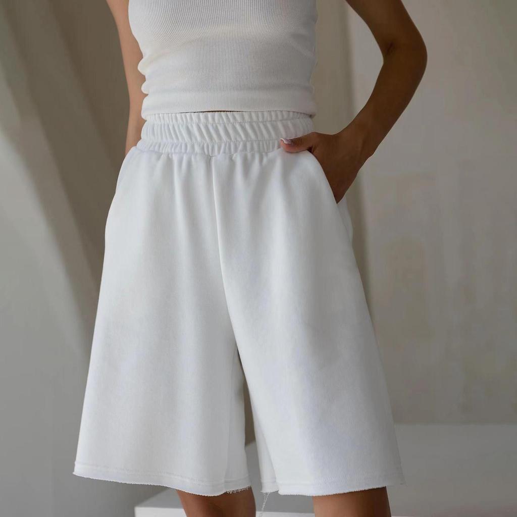 Women's Two-piece Half Sleeve Shirt High Waist Drawstring Shorts Large Size Set Fashion Suits