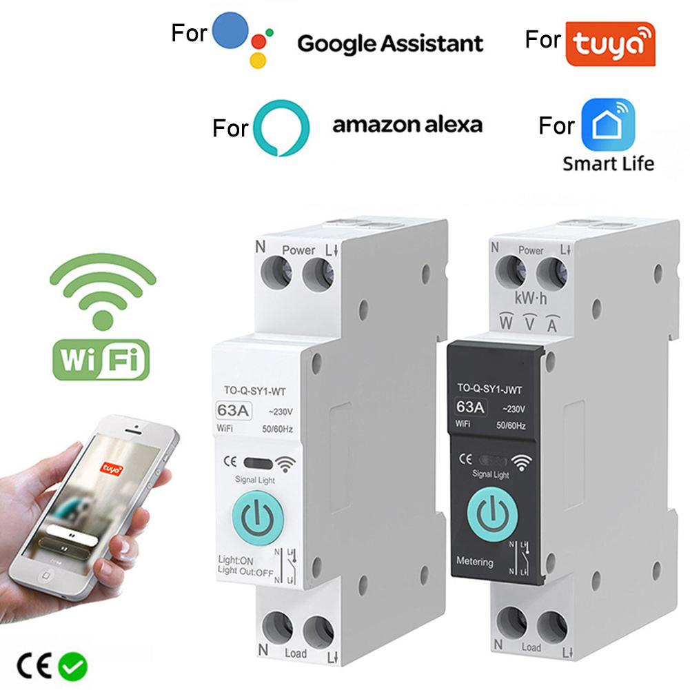 Remote Home Control As Shown DIN Rail Switch Remote Control Circuit Breaker App Integration Electrical Management