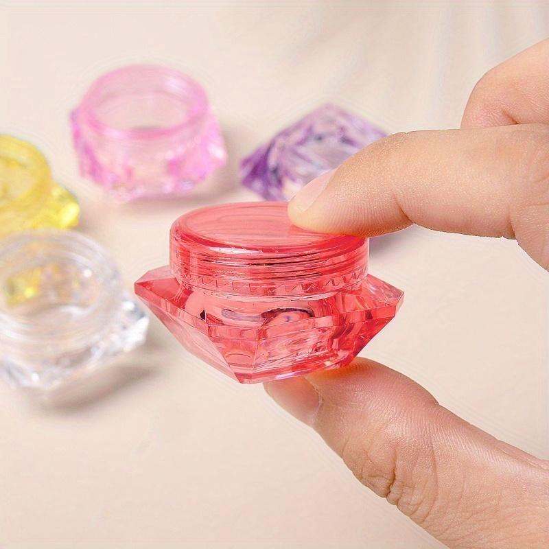 5pcs/set Stylish and durable cosmetic containers for eye shadow, nail powder, perfect for cosmetic storage and sample display