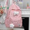 Schoolbag Cute Schoolbag Small Fresh Bag Girl Heart Polka Dot Bow Backpack Versatile High Value Flash Student Backpack