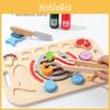 Wooden Toy Kitchen Set With Snack And Bbq Play Food For Children Learning Fun