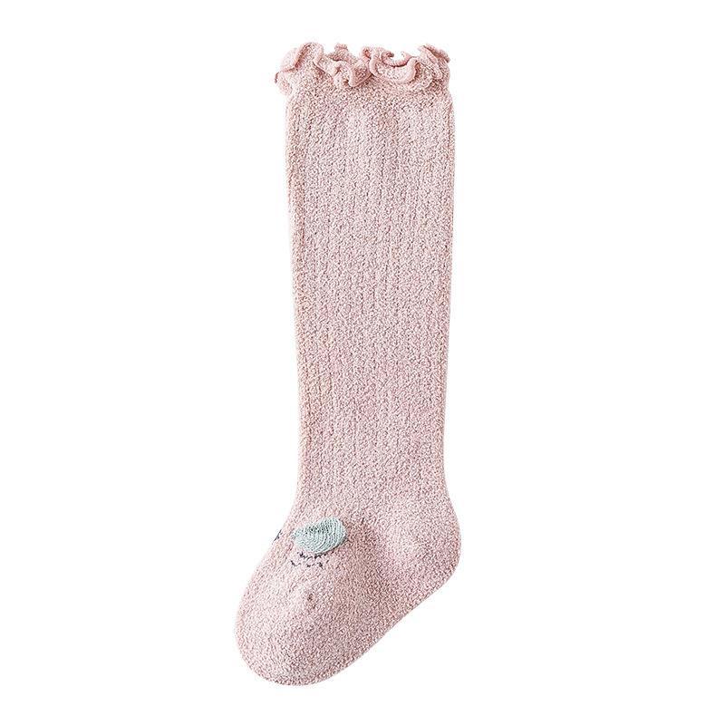 Children's Long Tube Socks Fleece Lined Thickened Coral Fleece Children's Socks Class A Breathable Infant Newborn Baby Socks