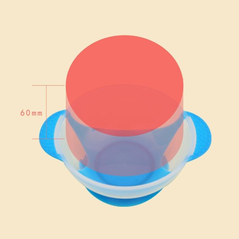 Infant Feeding Bowl Strong Suction Base with Temperature Sensing Spoon Safe for Baby Learning To Eat Independently