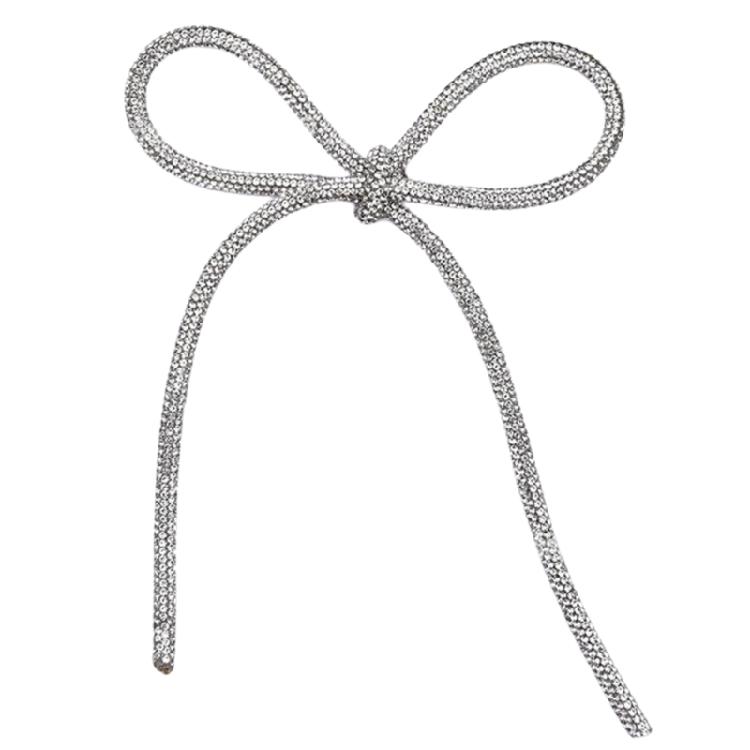 Elegant Diamond Embellished Bowknot Brooch Unique Collar Pin for Fashion Lovers