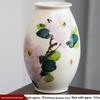 Hand-painted Peony Ceramic Vase for Hydroponic Flower Arrangement