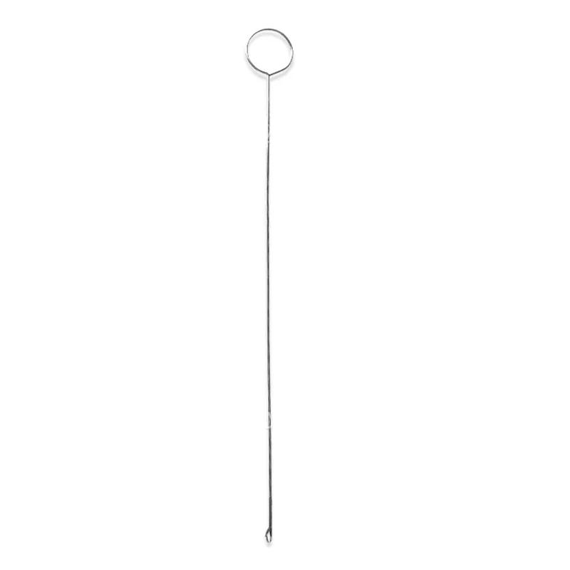 

Инструмент для поворота петель из нержавеющей стали, профессиональный крючок для вязания крючком для изготовления ремешков из ткани, инструмент для квилтинга и изготовления сумок, эргономичная ручка 17.8cm