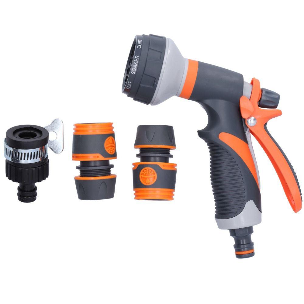 8 Spray Patterns Garden Water Hose Nozzle Water Hose Nozzle Sprayer  Green Plant Irrigation
