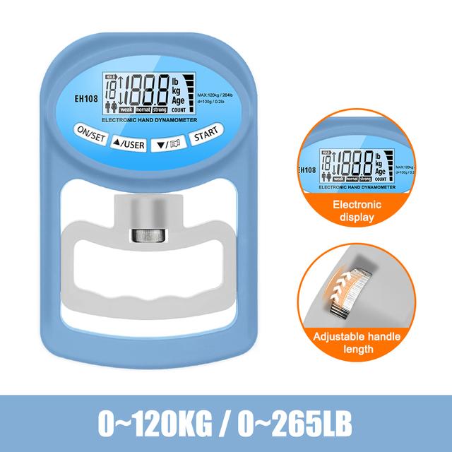 Цифровий ручний динамометр 396 фунтів/180 кг Тестер сили захоплення з РК-екраном для тренування передпліччя Сила пальців, важка атлетика