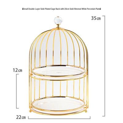 Birdcage Style Double-Layer Afternoon Tea Dessert Stand