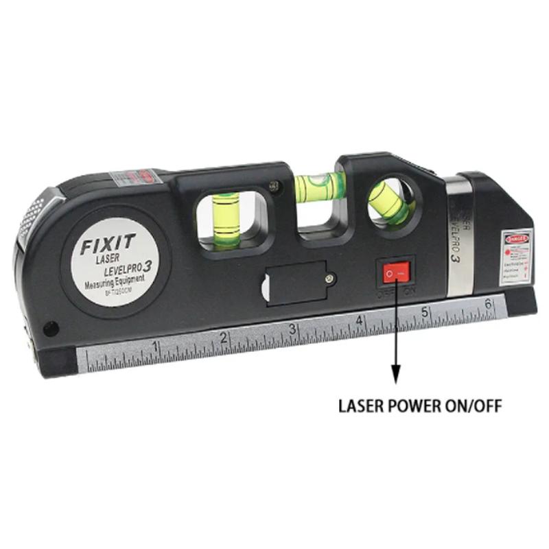 Laser Level Multipurpose Line Laser Leveler Tool Cross Line Lasers With 8FT 2.5M Standard Measure Tape And Metric Rulers