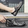 Fashion Beach Male Shoe Hole Shoes Pvc Luxury 2025 Barefoot Big Size New Fashion Daily Use Trend Breathable Japanese H 39 Men's Sandal