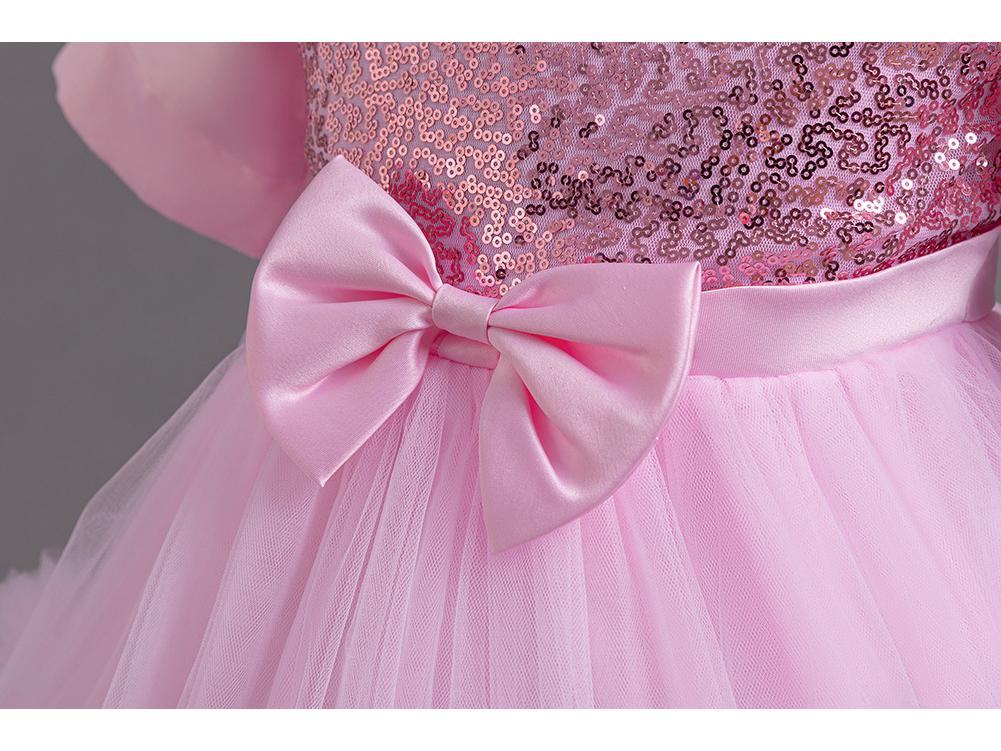 Girls' Sequin Mesh Party Dress - Puffy Skirt for Weddings & Birthdays