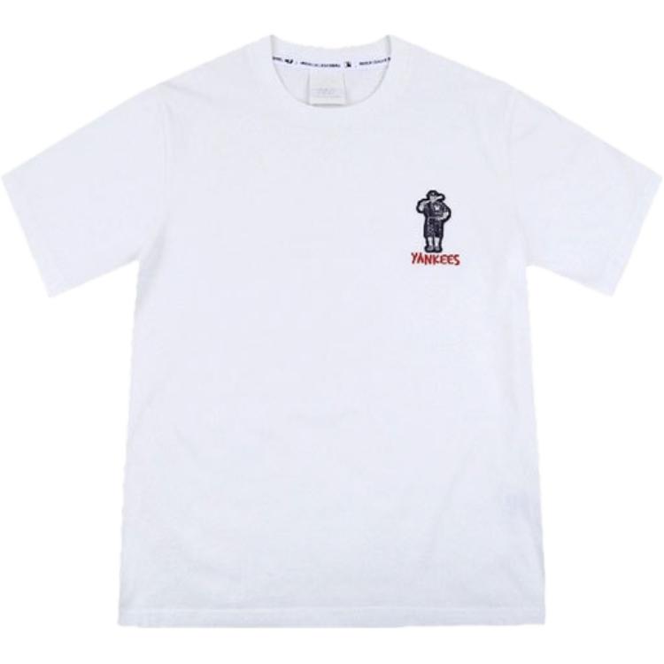 New MLB Straight T Shirt Unisex White 31TSCK931-50W