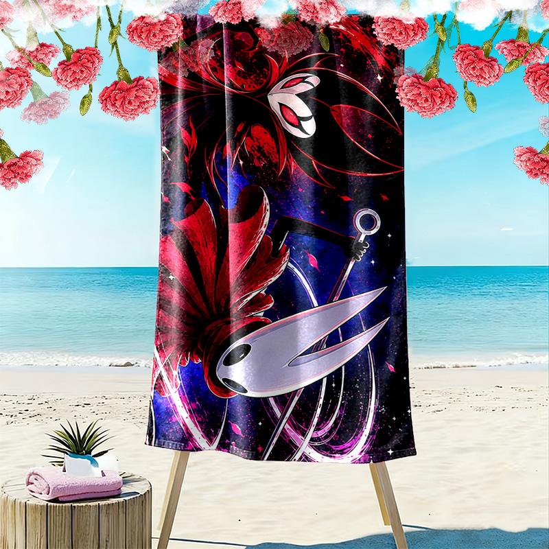 Hollow Knight Print Beach Towel, Large Soft Quick Dry Towel for Beach Camping Swimming