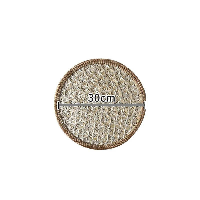 

Bamboo Handmade Ethnic Coaster Pot Pad Placemat Kitchen Western Restaurant Insulation Pad Wall Decoration Pendant L