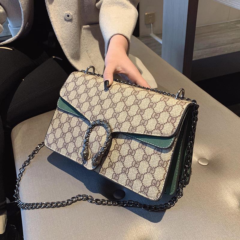 2023 Trendige Crossbody-Ketten-Tasche: Retro Dionysus Print Mini Umhängetasche für Damen