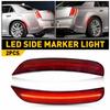 For 300 Chrysler 2015- Red Lens Bumper Rear Side Marker Lights LH & RH Set