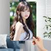 Metal Sign Korean Beauty Wall Art, Woman Portrait Hair Decor for Home Cafe Bar Gift