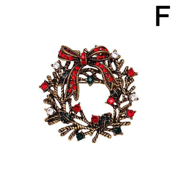 

Lovely Christmas Pin Brooch Badges Santa Claus Crutches Women Elk Snowman Rhinestone Suit Brooches Pin Girls New Arrival L Present GiftsChristmas Gift