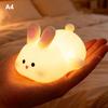 Cute Panda Sheep Rabbit Silicone Night Light USB Rechargeable Touch Dimmable Lamp for Kids Children Holiday Birthday Gift