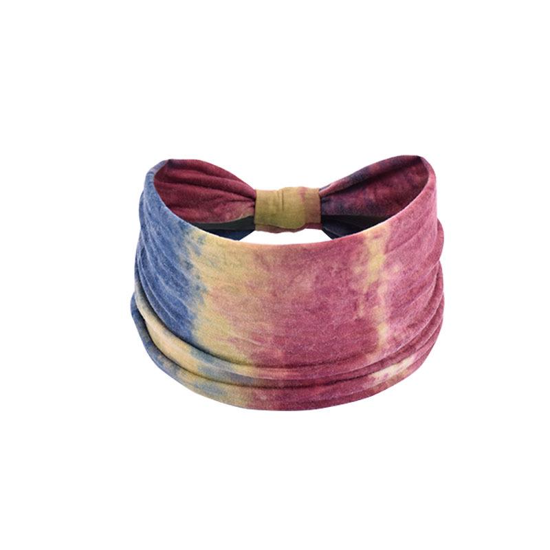Women's Paisley Sport Yoga Headband - Sweat-Absorbing, Elastic Cotton, Bohemian Style
