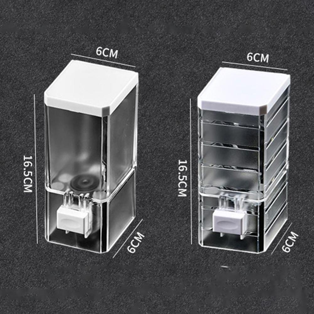 Punch-Free Wall Mounted Soaps Dispenser Manual Plastic Hand Soaps Storage Bottle For Washroom Hotel