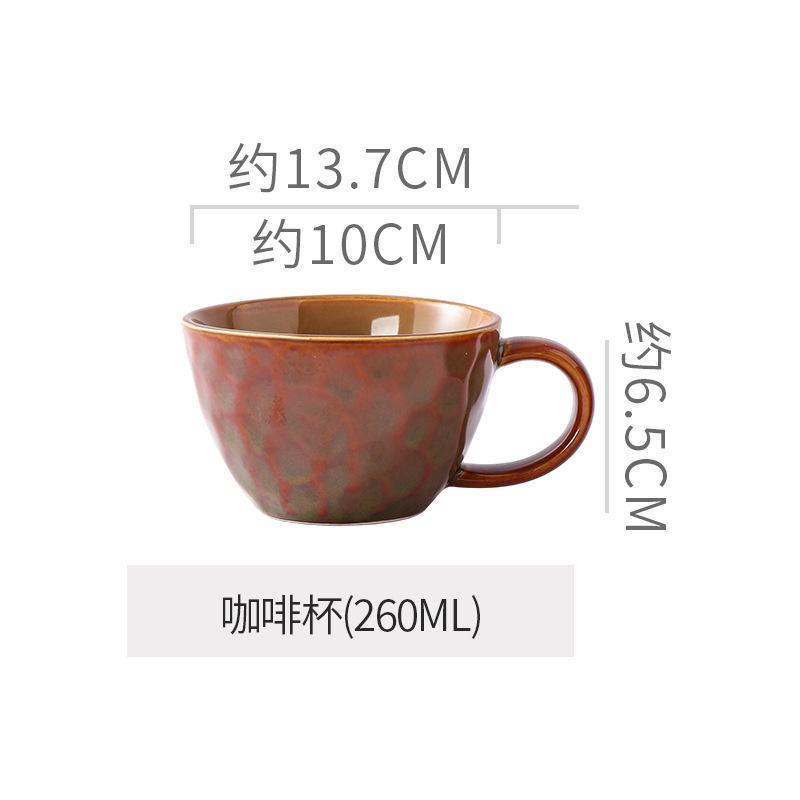 Retro Bowl Set, Special-shaped Large, Medium and Small Bowls, Kiln-changed Ceramic Tableware Creative Hotel Steak Plate