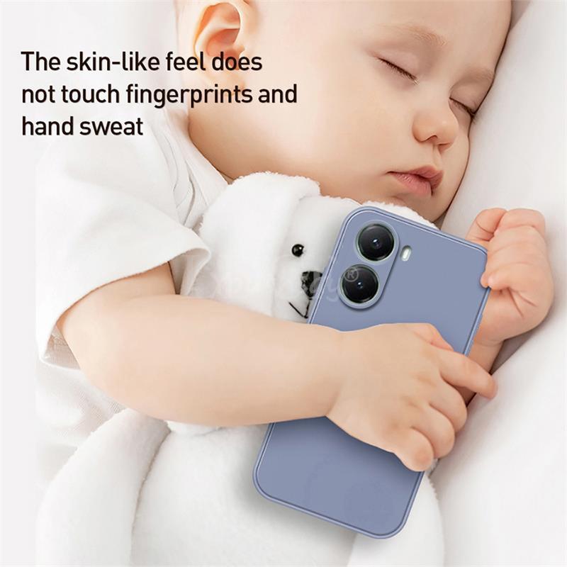 Für Xiaomi POCO X7 Pro Hülle Flüssigsilikon Plain Hülle POCO X7 Pro Hülle TPU Anti-Drop Telefonschutzhülle POCO X7 Pro Hülle