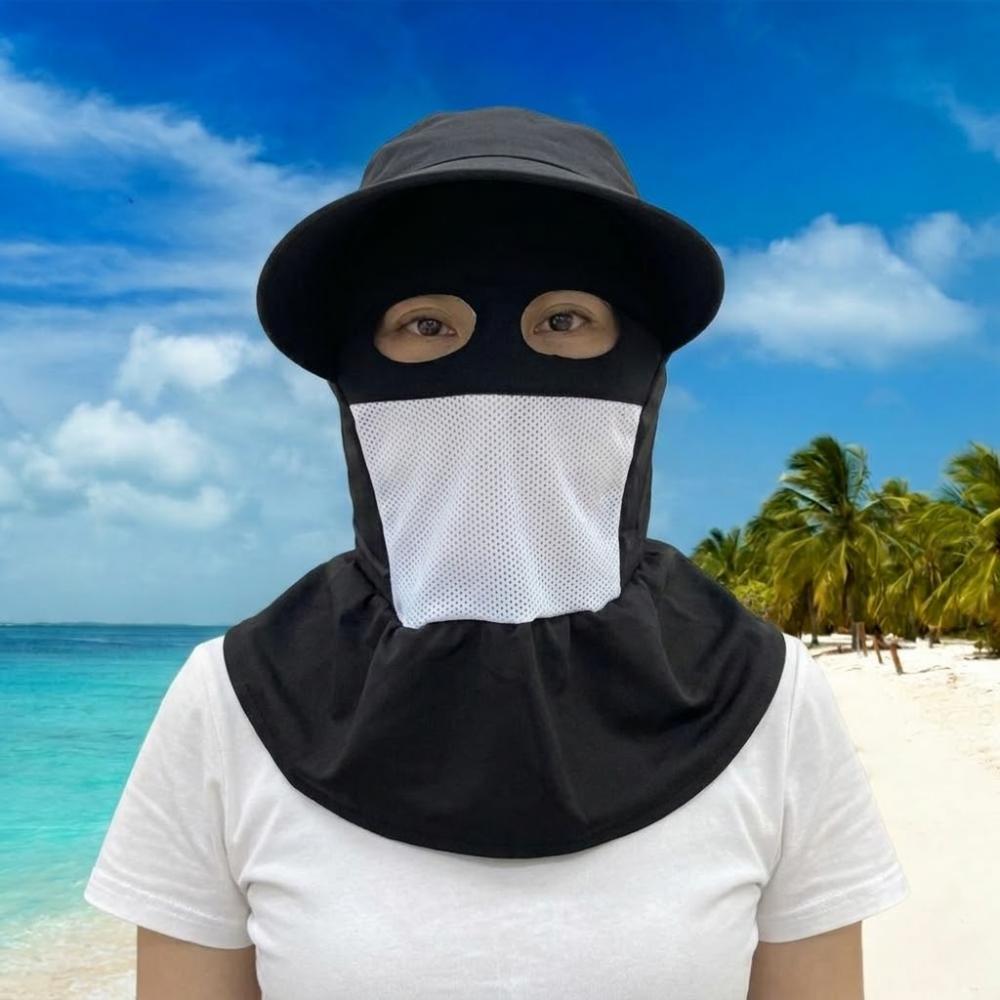 Wide Brim Face Mask Sun Hat UV Protection Breathable Tea Picking Work Hat Lightweight Full Wrap Fisherman's Hat Unisex Summer