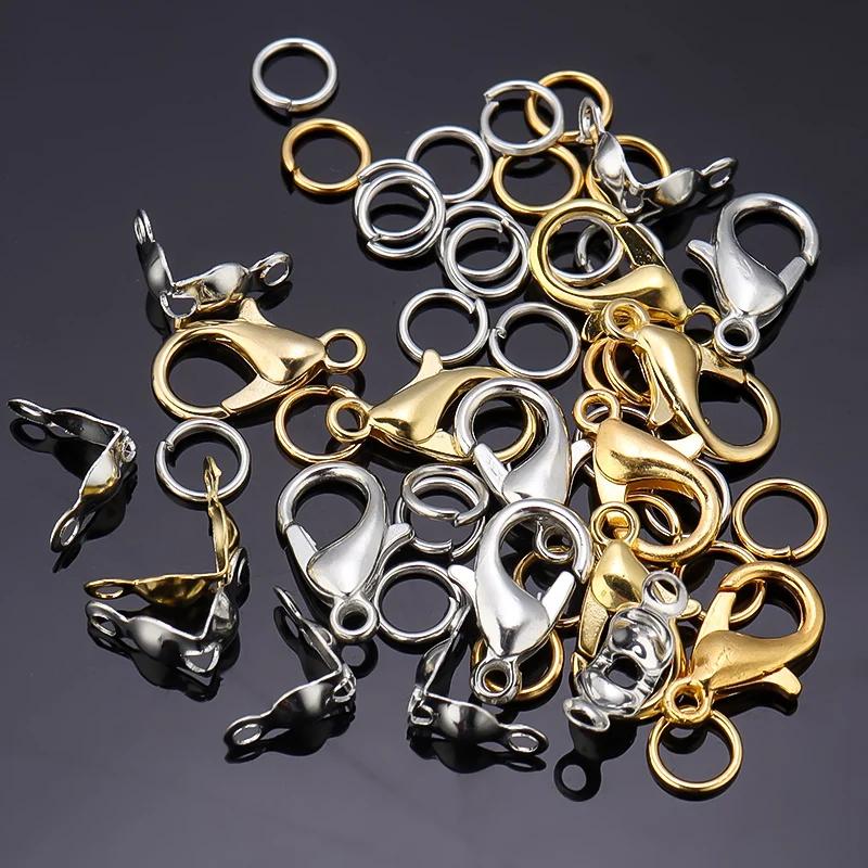1Box Jewelry Making Kit Lobster Clasp Open Jump Rings End Crimps Beads Box Sets Handmade DIY Bracelet Necklace Findings Supplies