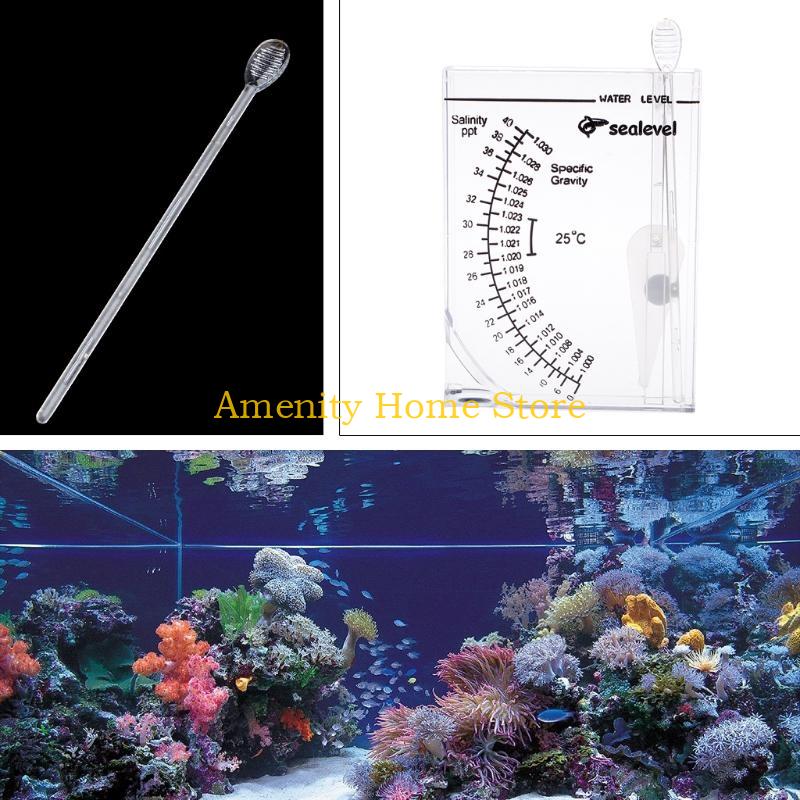 F26C Seawater Hydrometer for Aquarium Seawater Densimeter Salinity Meter Specific 1.000-1.030 Salinity ppt 0-40 CN