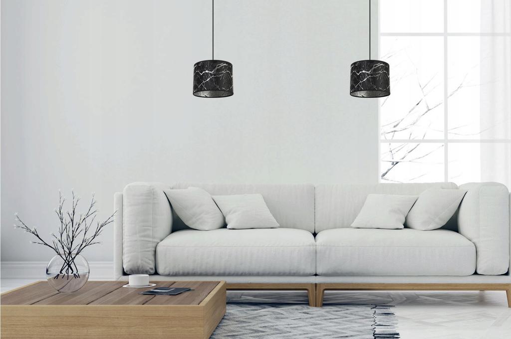 CEILING HANGING LAMP, SILVER MARBLE LAMPSHADE
