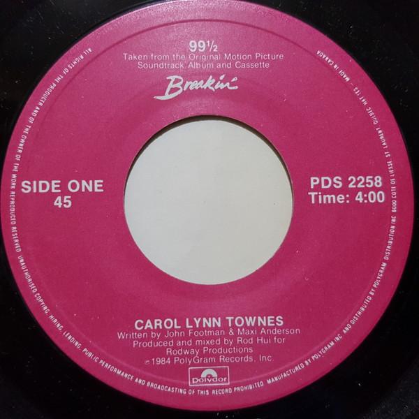 

7inch Record CAROL LYNN TOWNES CHRIS THE GLOV 99 12 Reckless PDS2258 Polydor 1984 Canada Dance Electronica Used