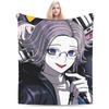 Eito HUNDRED LINE Knitted Blankets Flannel Last Defense Academy Lightweight Throw Blankets for Outdoor Travel Bedspread