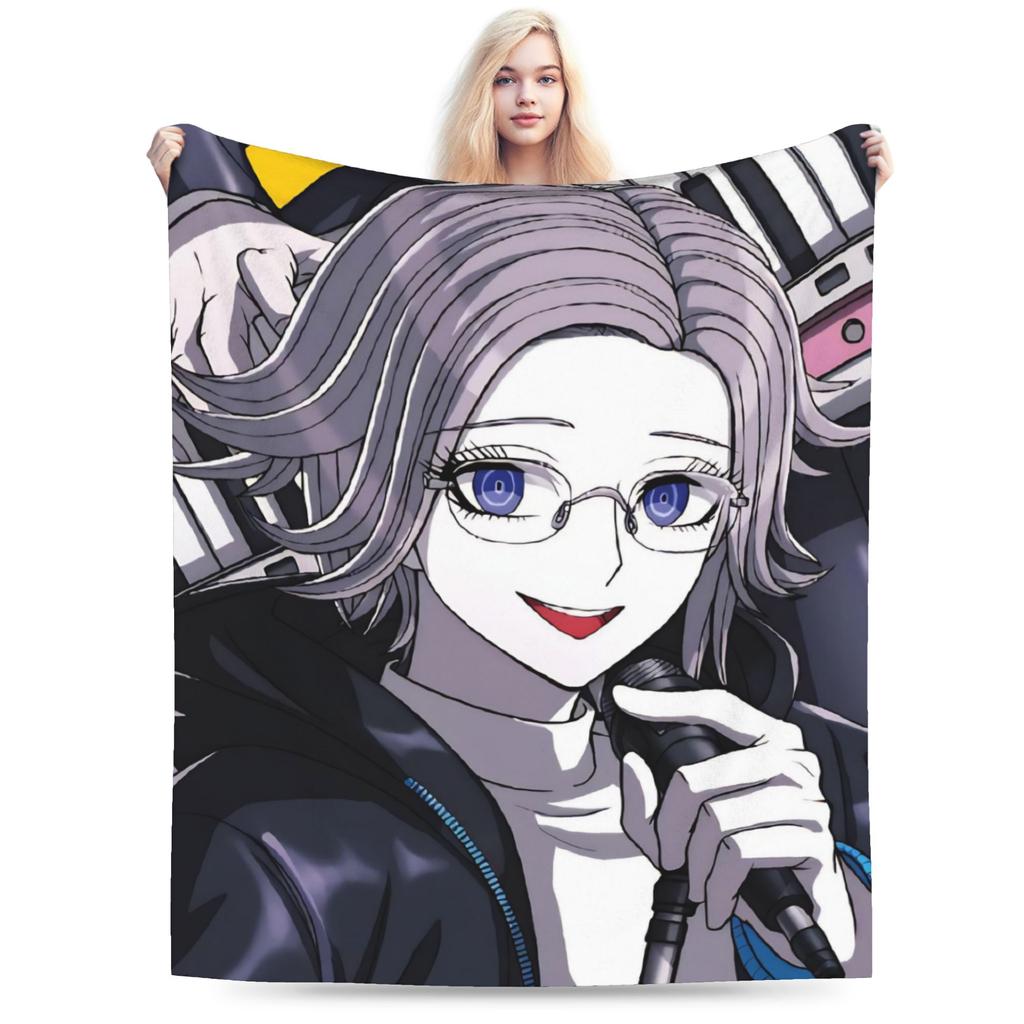 Eito HUNDRED LINE Knitted Blankets Flannel Last Defense Academy Lightweight Throw Blankets for Outdoor Travel Bedspread
