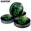 GHOTDA 8 Stränge, 100 m, geflochtene Angelschnur, glatter PE-Draht, 0,6#-8,0#, Durchmesser 0,128 mm–0,47 mm, Stärke 13,2 lb–78 lb
