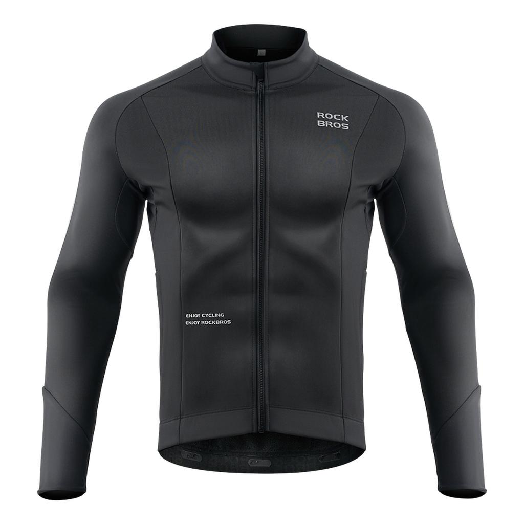 Warm Autumn/winter Long Sleeve Cycling Jersey M - Black