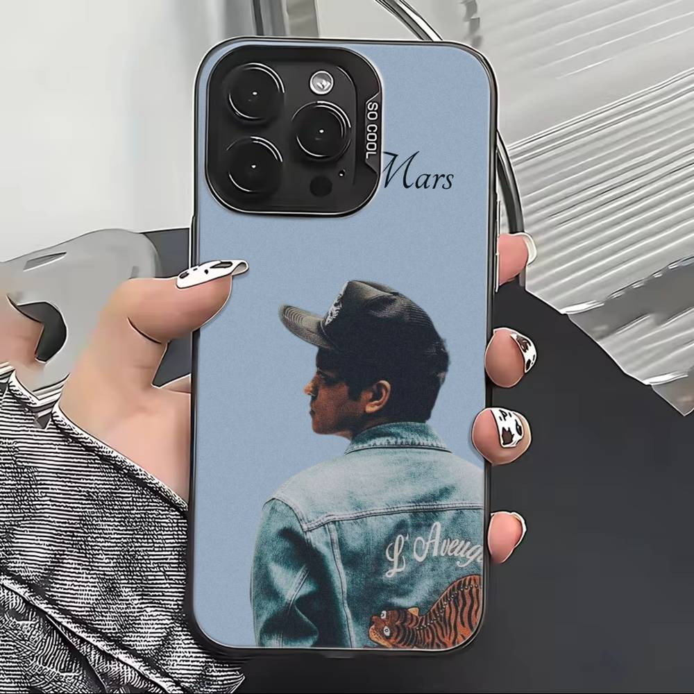 Singer Bruno M-Mars Phone Case For iPhone 17,16,15,14,13,12,11 Plus,Pro Max,XS,Colorful Silver Black Cover
