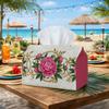 1pc Romantic Elegant Botanical Tissue Box | Multi-functional Napkin Dispenser, Two Sizes Available Suitable for Home, Parties, Car Decoration Blooming