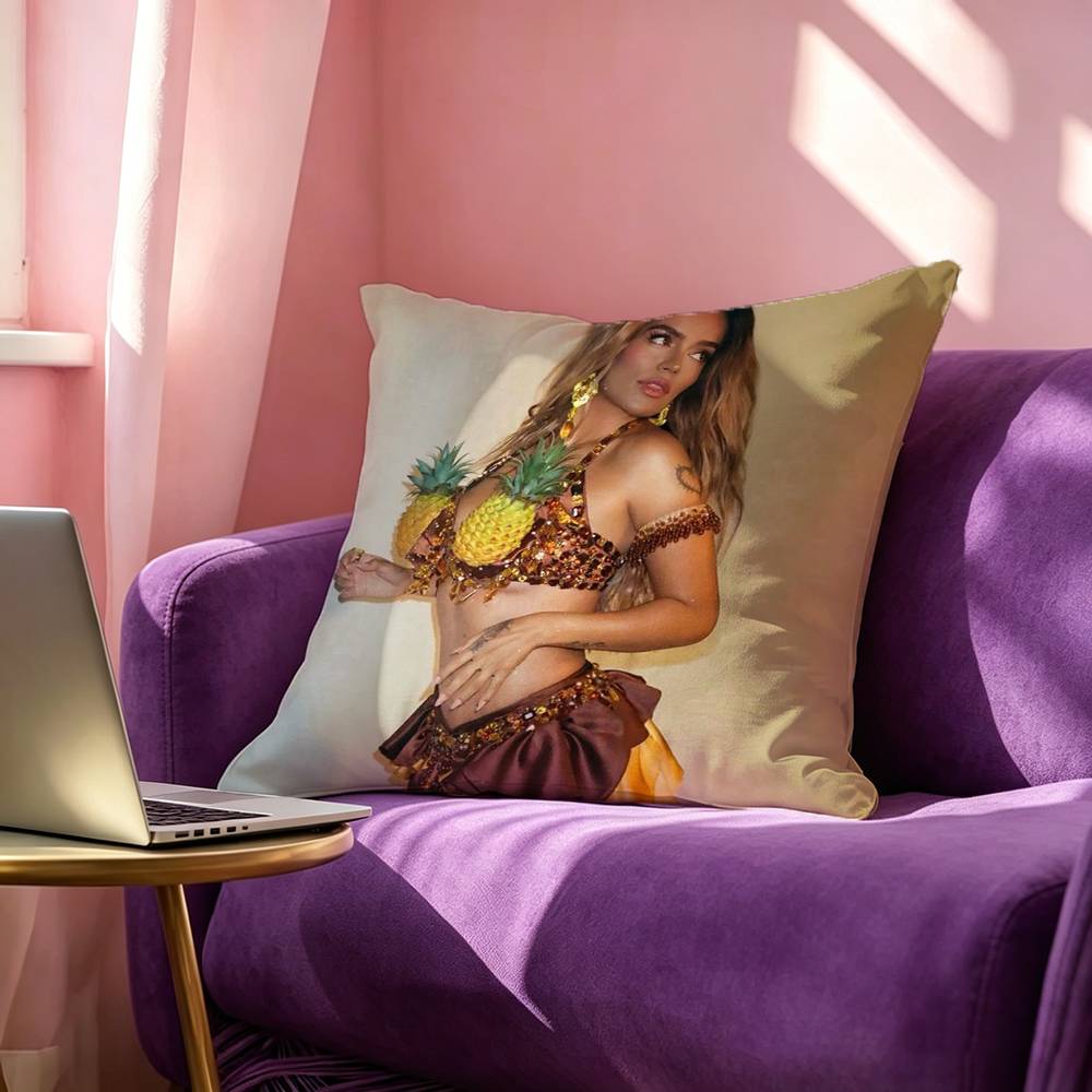 Kkarol G Tropicoqueta Anime Pillow Case Square DoubleSided Sofa Cushion Cover Bedroom Bedside Pillow