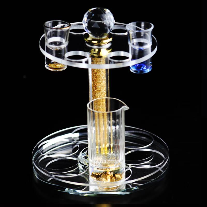 Shangqi Crystal Glass Gold Rim Bullet Cup Set