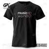 Mens Music World Printed TShirt 100 Cotton Oversized Classic Funny Graphic Tees for Men Women Summer Tops