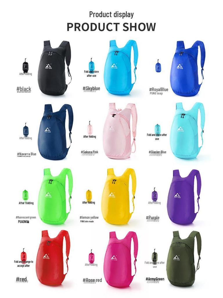 Ultraleichter faltbarer Rucksack für Fitness und Wandern