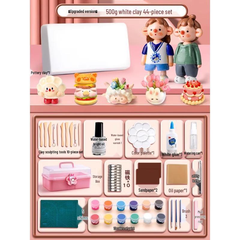 Stone Clay DIY Kit: Lightweight Polymer & Plaster Clay for Handmade Sculptures