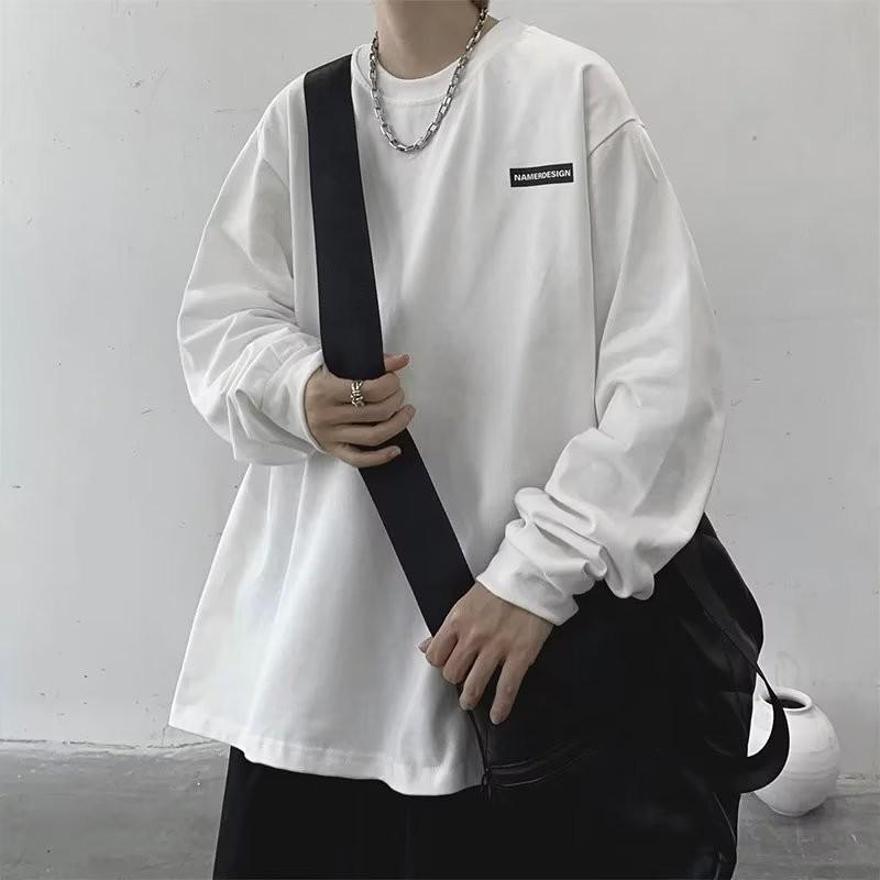 Men's American Retro Long Sleeve Heavyweight Sweatshirt, Spring/Autumn 2023 Style.