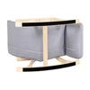 SONGMICS LYY41G Rocking Recliner Chair 5-Way Adjustable Calf Support Load 150 Kg Grey, Wood, Hellgrau, 67 X 125 X 91 Cm
